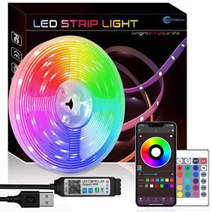 ชุดไฟแถบ LED RGB 44ปุ่มรีโมทคอนโทรล16.4Ft กันน้ำแหล่งจ่ายไฟสำหรับการตกแต่งบ้านแบบ DIY จัดอันดับ IP20 - Product Image 5