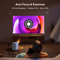 Proyector LED 4K Inteligente Portátil CRE CR32 con WiFi 5G, Altavoces Integrados, Mini Cine en Casa, Android 12, 650 Lúmenes, Estéreo HIFI