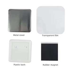 Kit de <span class=keywords><strong>presse</strong></span> à badges carrés pour aimants de réfrigérateur, comprenant 1000 pièces de matériel et un coupe-matériaux pour la création d'aimants photo personnalisés – Article très demandé - Product Image 5