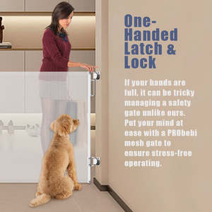PRODIGY SG025 Barrera Retráctil para Mascotas, Puerta de Malla Extra Ancha, Barreras de Seguridad para Niños Pequeños y Vallas para el Hogar - Product Image 3