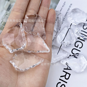 Colgante de Hoja de Arce Acrílico Transparente Facetado, Adorno para Boda, Abalorio DIY, Hecho en Chaozhou - Product Image 2