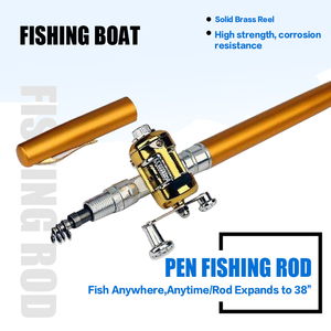 Cadeau pour enfants, matériel de pêche, <span class=keywords><strong>canne</strong></span> à pêche miniature de poche avec moulinet - Product Image 3
