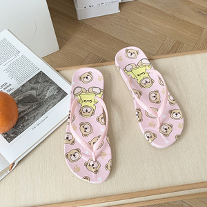 Tongs d'été pour femmes à motifs mignons, sandales de plage tendance à semelle souple, chaussures de marche simples - Product Image 4