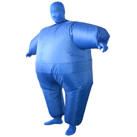 Costume gonflable pour adulte, poisson blanc et bleu, convient aux tailles de 1,5 à 2 m. pour Noël, le cosplay, les fêtes, les spectacles sur scène et les soirées costumées.