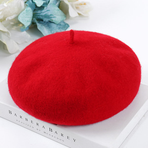 Bérets pour femmes Style français Léger Casual Classic Solid Color <span class=keywords><strong>Beret</strong></span> Hat Woolen Painter Hat - Product Image 6