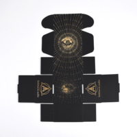 Boîte d'emballage noire de cadeau de vêtement de vêtement de papier de carton