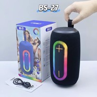 Nuevo Altavoz Portátil BS-27 RGB para Exteriores, Altavoz Dual con Subwoofer, Tarjeta de Audio de Escritorio, Sin Control Remoto