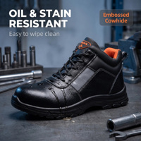 Chaussures de sécurité de haute qualité, imperméables, en cuir, anti-perforation, avec embout en acier, pour ingénieurs, chaussures de sécurité industrielles