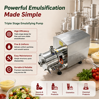 Pompe mélangeuse émulsifiante haute pression à 3 étages en acier inoxydable 304/316L de qualité alimentaire OEM pour produits chimiques et alimentaires – Essentiels quotidiens