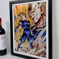 Affiche d'anniversaire en art déco lenticulaire 3D d'anime la plus récente, trois personnages, image changeante, décoration murale d'anime, 30x40cm
