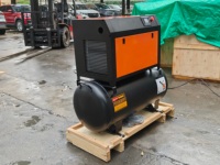 Compresseur d'air à vis portable, silencieux, lubrifié, refroidi par air, avec réservoir de 90 L, 220 V, 50/60 Hz, 5,5 kW, 7,5 CV, monophasé