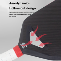 Raquette de pickleball durable, design monobloc pressé à chaud, sans rebord, amplificateur intégré, fibre de carbone 3K, 230g, noyau en mousse EPP haute densité