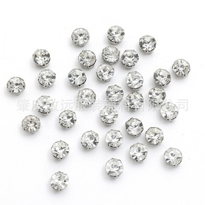 Round 6mm 2D Prong Rhinestones Claw White Diamond 1440 Pieces Pack DIY Jewelry <b>Accessories</b> For <b>Wedding</b> Dress Collar Decoration - Product Image 1