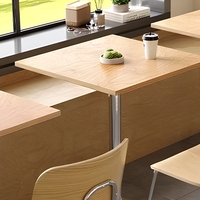 Table et chaises de style bois massif pour café, salon de thé, snack-bar tendance, café, pâtisserie, et table en fer forgé style Ocean Board