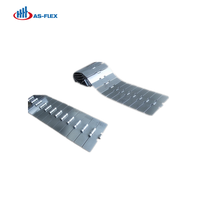 Chaîne de convoyeur en acier inoxydable série AS-FLEX SS812, plaque de chaîne supérieure à déplacement droit, résistante au feu, durable