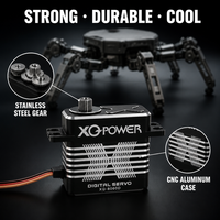 Servomoteur numérique 360 degrés à longue endurance 48kg 60kg, étanche 6V 8.4V, pour robot, RC, UAV, avec boîtier tout aluminium