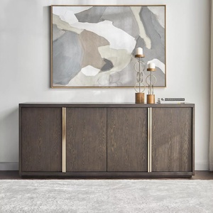 <span class=keywords><strong>Buffet</strong></span> <span class=keywords><strong>d</strong></span>'entrée moderne et fonctionnel sur mesure avec tiroirs intégrés et étagère, commode en mélamine au design plat - Product Image 2