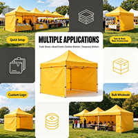 Tente de réception personnalisée 3x3m, imperméable, en tissu Oxford 600D, avec structure en aluminium, impression résistante aux UV, pour stand de salon professionnel et événements sportifs