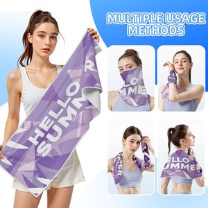 Premium Custom Printed Sports Towel Soft Absorbent Fitness Towel Quick-Dry Microfiber Gym Towel for <b>Running</b>, Camping, Travel - Product Image 2