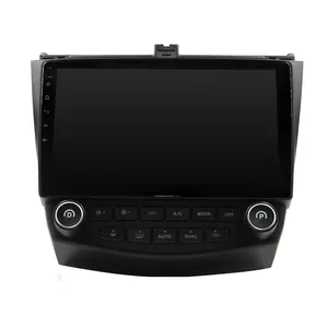IOKONE Stereo Mobil Layar 10.1 Inci 2,5d IPS, Multimedia Mobil GPS Android 9.0 untuk Honda Accord 7 2003 2004 2005 2006 2007 2008