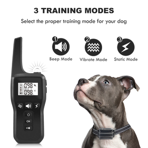 <span class=keywords><strong>Collier</strong></span> de dressage électrique pour <span class=keywords><strong>chien</strong></span> avec télécommande LCD, vibrations et sons – Fournitures de course et d'entraînement pour animaux de compagnie - Product Image 1