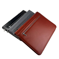Carpeta de Cuero PU A4 Premium con Cierre, Logotipo Personalizado, Carga Inalámbrica, Opciones Multicolor, Sublimación, Impresión Digital UV para Documentos