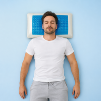 YUE RISE Kühlendes Gel-Memory-Foam Nackenkissen - Umweltfreundliches Hypoallergenes Atmungsaktives Design mit Anpassbarem Logo für Hitzeempfindliche Schläfer