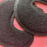 Écusson en chenille de serviette brodée en 3D pour vestes chandails, insigne de broderie en chenille moelleux mignon de vente en gros