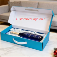 Boîte cadeau en papier rigide pour vin rouge, taille personnalisée, logo, boîte d'emballage pour bouteille de champagne, boîte en papier pour emballage de spiritueux