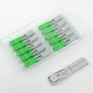 Konektor Serat Optik Mekanis Cepat SC APC, Perakitan Konektor Cepat Telekomunikasi Hijau 10 Pcs /kotak blister APCXY OEM - Product Image 3