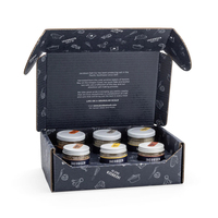 Boîte d'expédition en carton ondulé personnalisée avec logo pour pots de bougies en verre Mason, avec insert