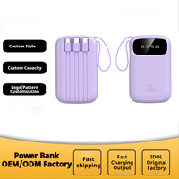 Batterie externe mini haute capacité 10000 mAh avec logo personnalisé, chargeur mobile, station d'alimentation DC, cadeau promotionnel, modèle 2026, vente chaude