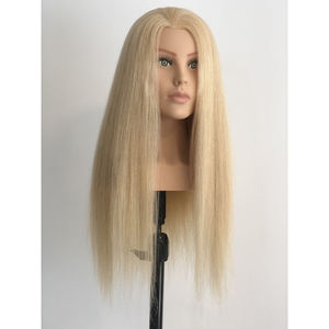 Prix d'Usine Tête de Mannequin d'Apprentissage Visage Européen 24 Pouces 180g 100% Cheveux Humains avec Épaule pour Coiffeur - Product Image 3