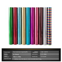 Rouleaux de vinyle thermocollant PET HTV métallisé en gros pour T-shirts, autocollants holographiques réfléchissants arc-en-ciel à repasser