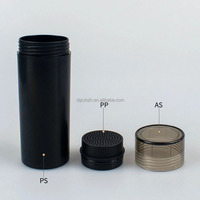 STOCK LIMITÉ MOQ faible Bouteilles en poudre noires écologiques et recyclables (40ml/50ml/100ml) pour l'emballage de produits capillaires, corporels et cosmétiques