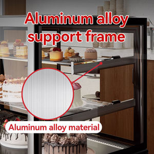<span class=keywords><strong>Vitrine</strong></span> <span class=keywords><strong>réfrigérée</strong></span> multi-niveaux pour gâteaux, avec refroidissement par air et vitre, idéale pour boulangerie, café et salon de thé - Product Image 5