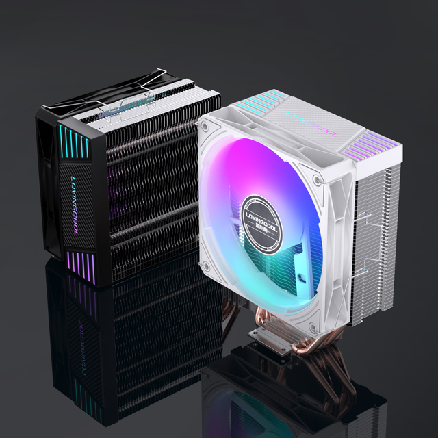 Lovingcool CPU Cooler RGB 4 Heat Pipes Cooler PC Cooler PWM Computer Fan Quiet Intel LGA 1700 1200 115X CPU Cooling Fan
