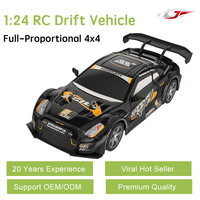 Voiture RC de drift en plastique à l'échelle 1:24, GPS/Wi-Fi, contrôle 4 canaux, utilisation intérieure/extérieure, portée de 60 m, prête à l'emploi, jouet électrique pour les 8 ans et plus