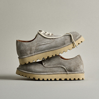 Chaussures Derby en daim lavé à lacets pour homme, style vintage vieilli, semelle épaisse légère, bottes de travail en cuir, marque personnalisée, style Old Money