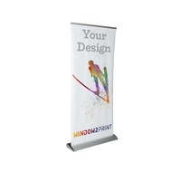 85x200CM Enroulable Rétractable Rouleau En Alliage D'aluminium Enroulent la Bannière Pour Ouverture Salon Publicitaire