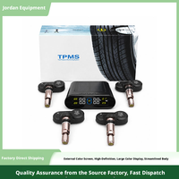 Système de surveillance de la pression des pneus solaire TPMS avec écran couleur et 4 capteurs internes pour voiture, SUV et fourgonnette