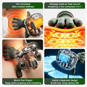 Masajeador de Cuello y Hombros Inteligente 2026 con Amasamiento Profundo, Generación Biónica, Dedos Calefactados, Masajeador Eléctrico Shiatsu con Manos - Product Image 3