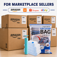 Vente en gros de 8 sacs de rangement sous vide avec pompe manuelle, emballage en boîte de couleur, économiseur d'espace pour les vendeurs de commerce électronique
