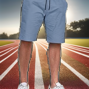 Shorts de sport décontractés pour hommes, tissés, unis, avec cordon de serrage, pour CrossFit, course à pied et entraînements - Product Image 2