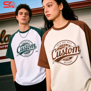 Camiseta Vintage con Logo Personalizado para Hombre |   Cuello redondo acanalado en contraste blanco/rojo |   100% Algodón Tejido 220g Ecológico - Product Image 2