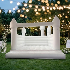 Château gonflable commercial blanc pour <span class=keywords><strong>la</strong></span> location <span class=keywords><strong>de</strong></span> fêtes et mariages - Product Image 1