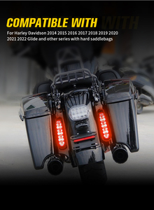 Luz Trasera LED DOT para <span class=keywords><strong>Harley</strong></span> Touring Road Electra Glide CVO Limited FLHTKSE 2014-2022, Lámpara Trasera para <span class=keywords><strong>Harley</strong></span> Davidson Glide, 2 Piezas - Product Image 5