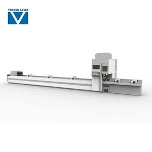 Cortador de tubo de metal yosoon, máquina de corte de tubo de fibra laser ipg