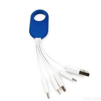 Hadiah Bisnis yang Bagus 3 in 1 Kabel Data Multi Antarmuka, Kabel Pengisi Daya Portabel Cincin Besar Hadiah Promosi Kabel Data dengan logo