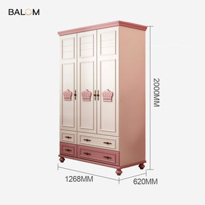 Balom Italien Simple <span class=keywords><strong>Design</strong></span> Personnalisé enfants Mobilier De Chambre armoire placard en bois - Product Image 4